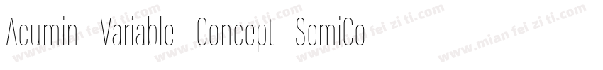 Acumin Variable Concept SemiCondens字体转换